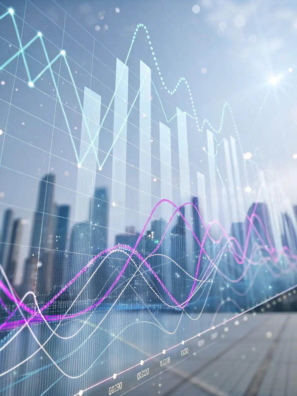 An abstract image representing data analysis and strategic planning, symbolizing the analytical approach to marketing and SEO.